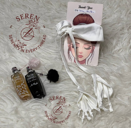 اسکرانچی ساتن لاله ، سفید