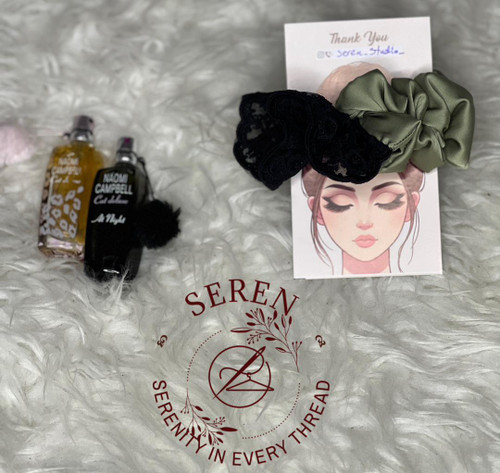 اسکرانچی ساتن سبز توری